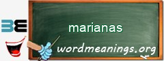 WordMeaning blackboard for marianas